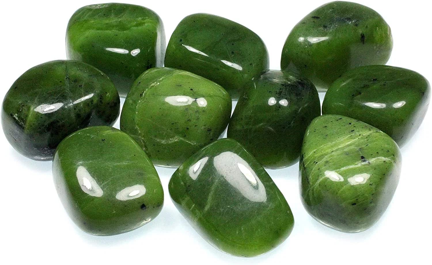 Divine Power Crystal Tumble Original GemStone For Manifestation, Healing and Meditation Green Jade